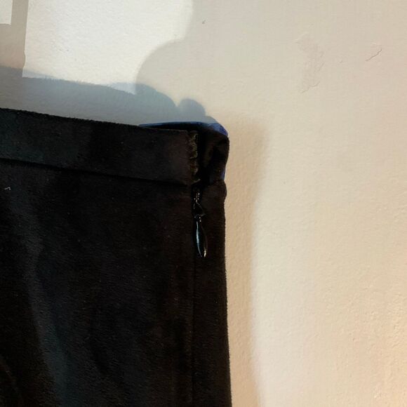 J Jill Maxi hi-low Faux Suede Black Skirt, XL. NWT. Elegant - Picture 10 of 12
